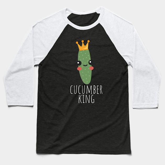 Cucumber King Cute Baseball T-Shirt by DesignArchitect